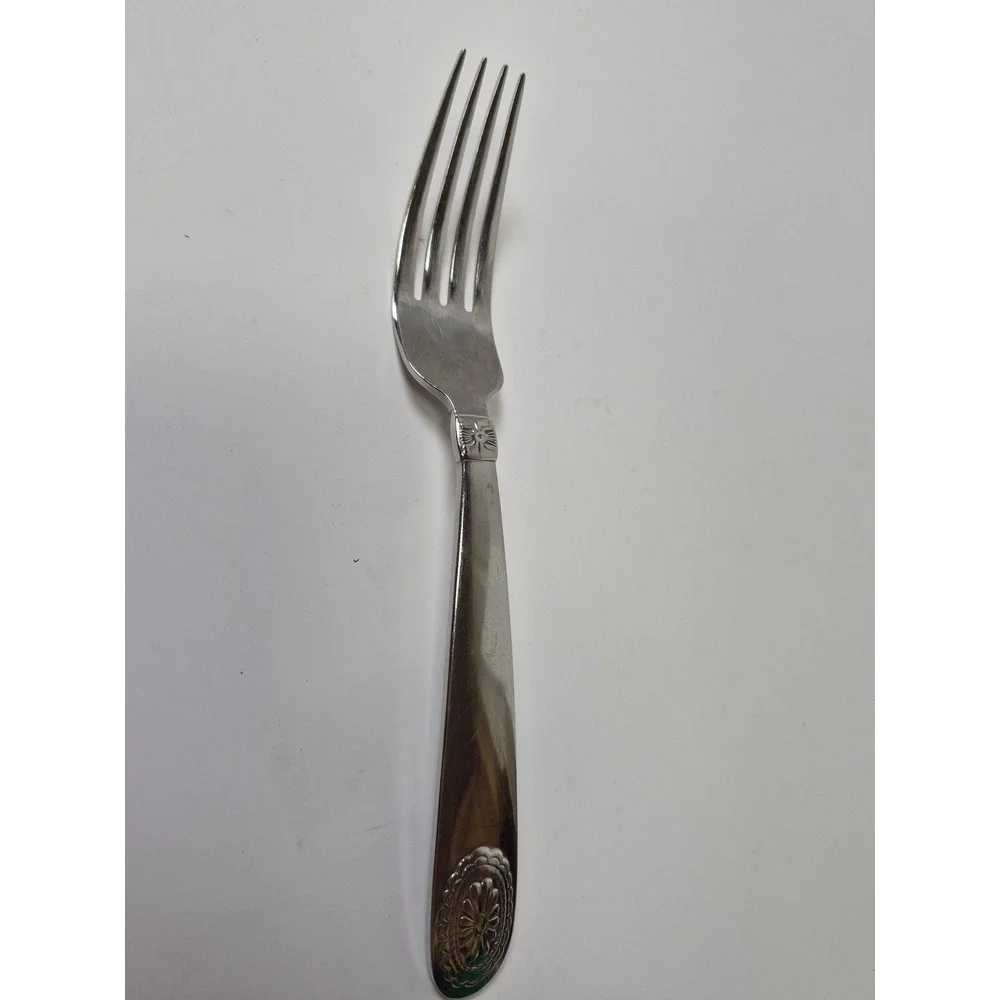 Ralph Lauren 1995 Stainless Steel Dinner Fork Medallion Sunburst Telluride vtg